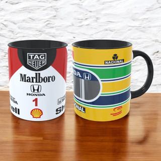 Caneca Ayrton Senna Retrô Fórmula 1