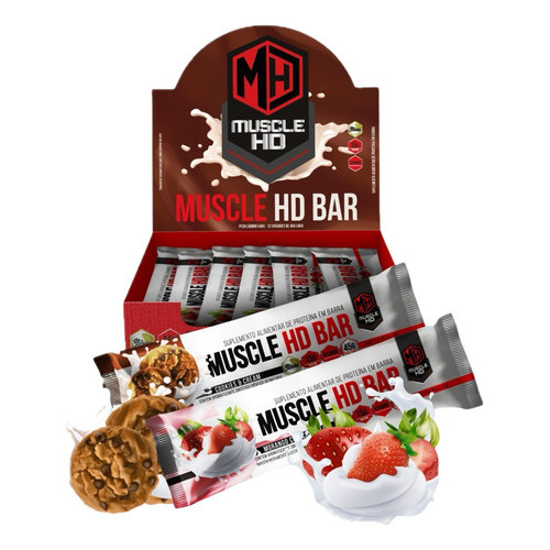 Barra De Proteína Muscle HD 45g 15g Proteína Zero Açúcar Com Stevia Low Carb em Oferta na Shopee
