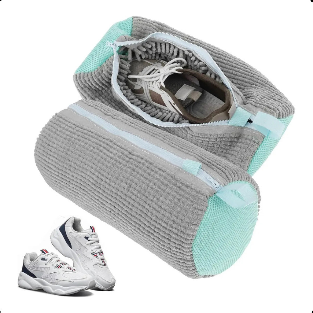 Saco de Lavagem para Tênis e Sapatos – Proteção em Máquina de Lavar 40x19,5cm | Zíper Reforçado e Material Durável