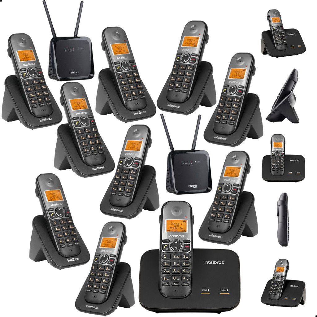 Telefone Intelbras TS 5150 Dual Chip 4G com Bina Viva Voz Ótimo Alcance e 9 Ramais Para Empresa