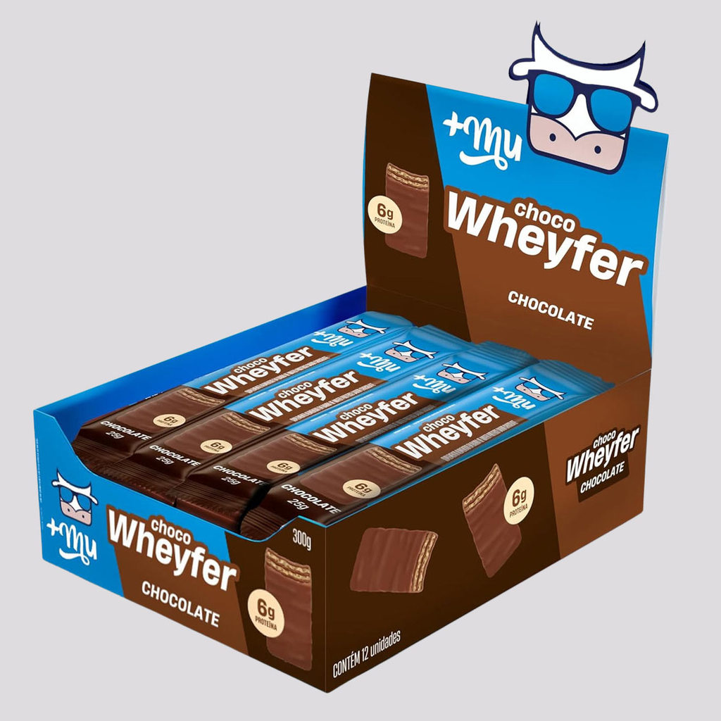 Barra de Proteína ChocoWheyfer +Mu - 12 unidades em Oferta na Shopee
