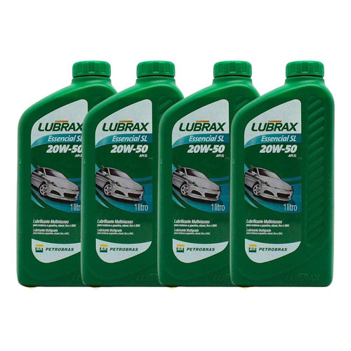 Kit 4l Óleo Lubrificante Mineral Lubrax Essencial Sl 20w50 em Oferta na Shopee