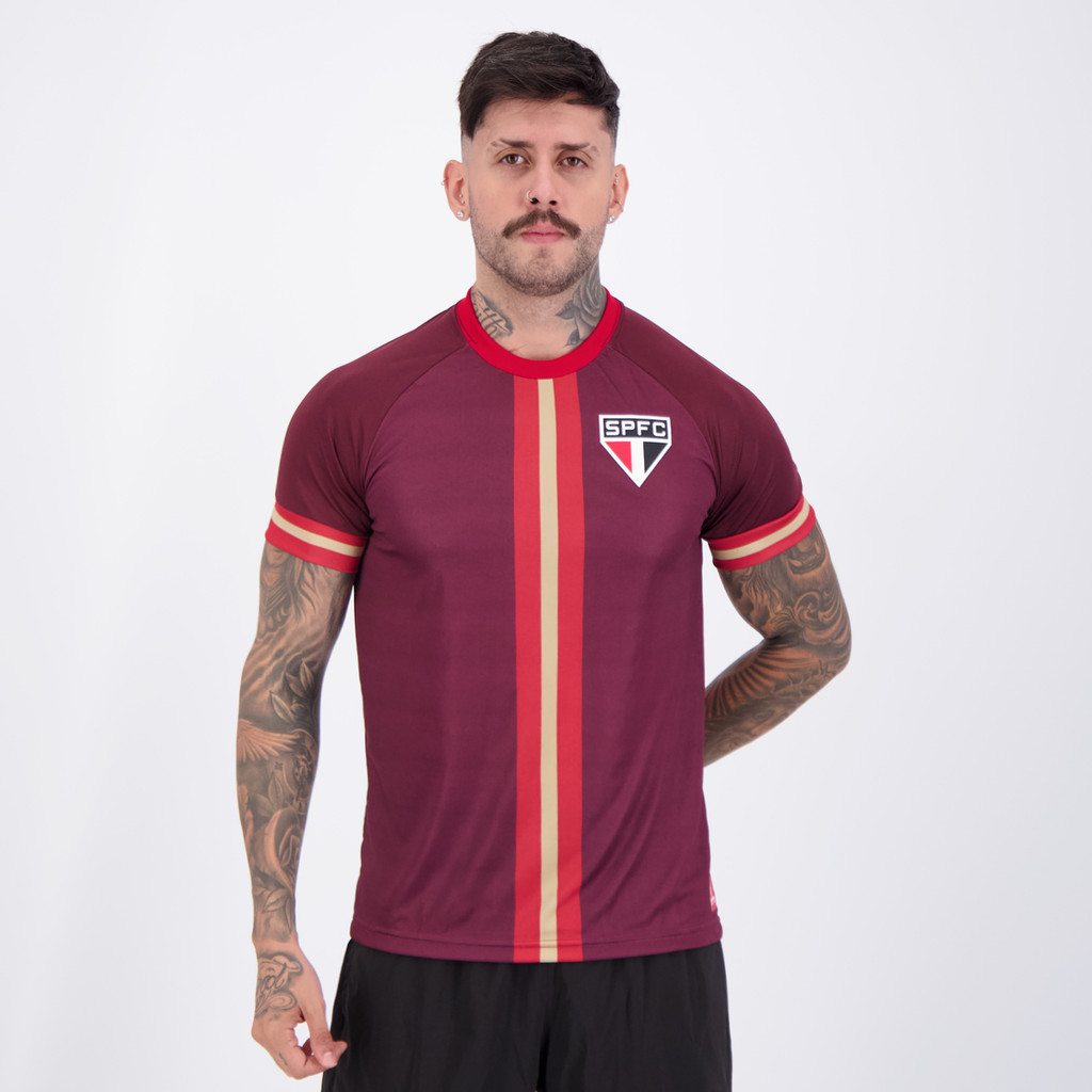 Camisa São Paulo Linea Bordô em Oferta na Shopee