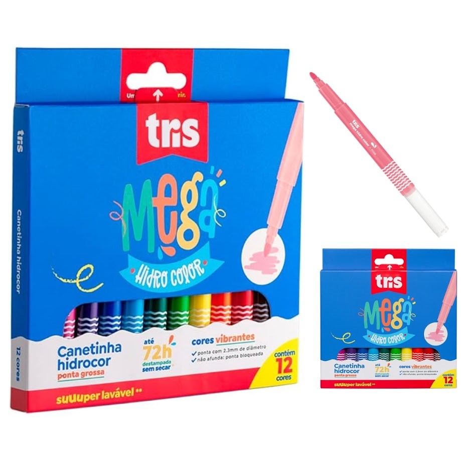 Canetinha Ponta Grossa 12 Cores: Onde Comprar | BuscaProdutos