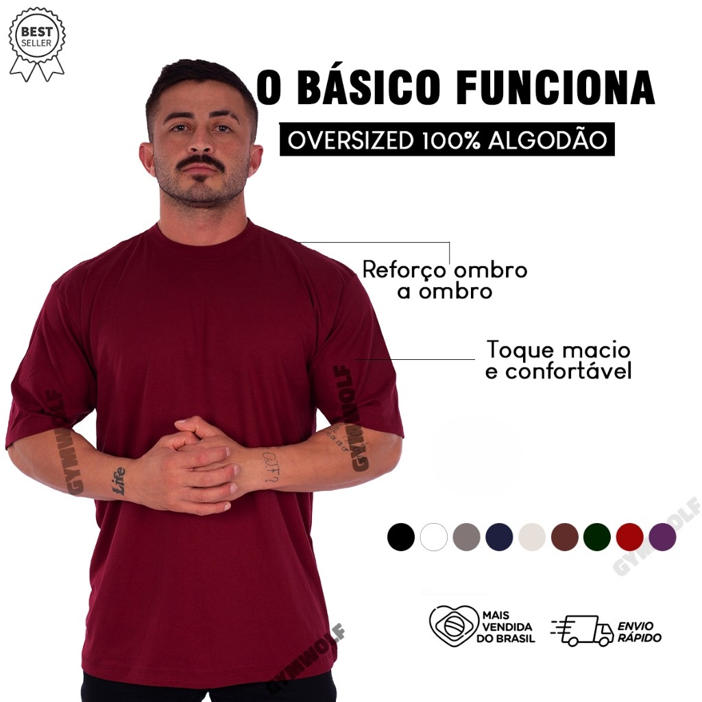 Camiseta Oversized Unissex Algodão Premium – Estilo, Conforto e Qualidade em Cada Detalhe