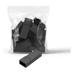 100x Luva Capa Para Terminal Faston Fêmea 6,3mm Preto Nylon Preto