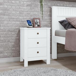 Mesa De Cabeceira Maggiore C/03 Gav New  Branco em Oferta na Shopee