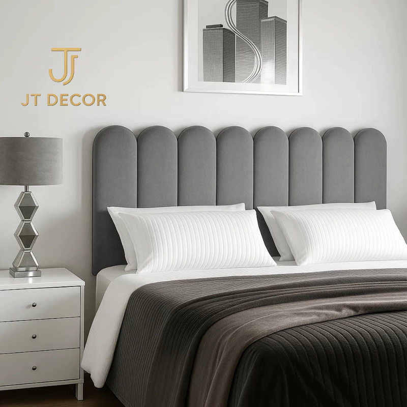 Kit Cabeceira Nuvem Estofada para Cama Box Solteiro Casal Queen — foto 5