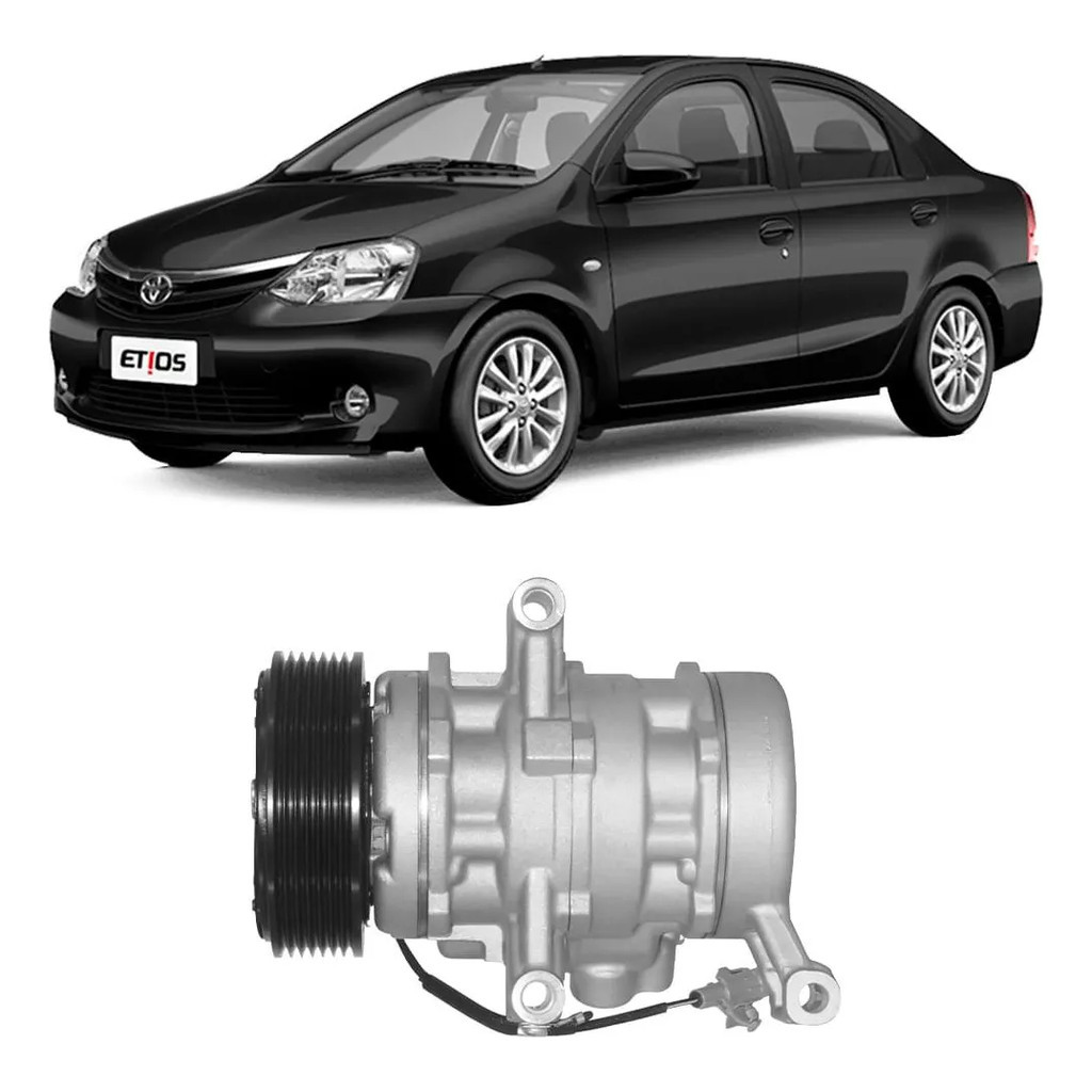 Compressor Ar Para Toyota Etios 2012 A 2017 1.3 1.5 Delphi Lacrado e NF nv