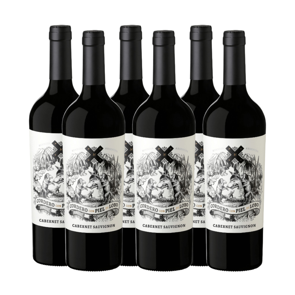 Kit com 6 Vinho Tinto Cordero Argentino Mosquita Muerta Con piel de lobo - Cabernet sauvignon 2024 em Oferta na Shopee