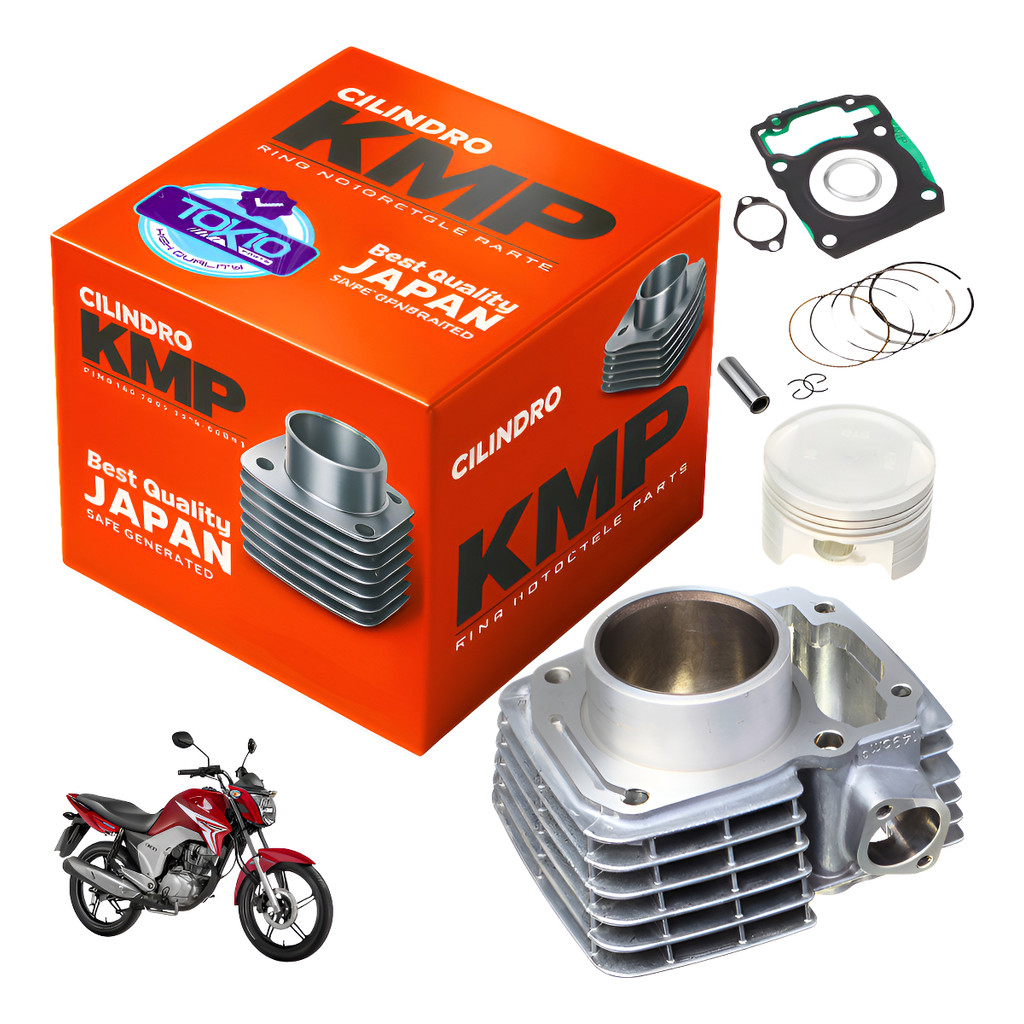 Kit Motor CG 150 Titan Fan Bros 150 Cilindro Pistao Anel Junta KMP