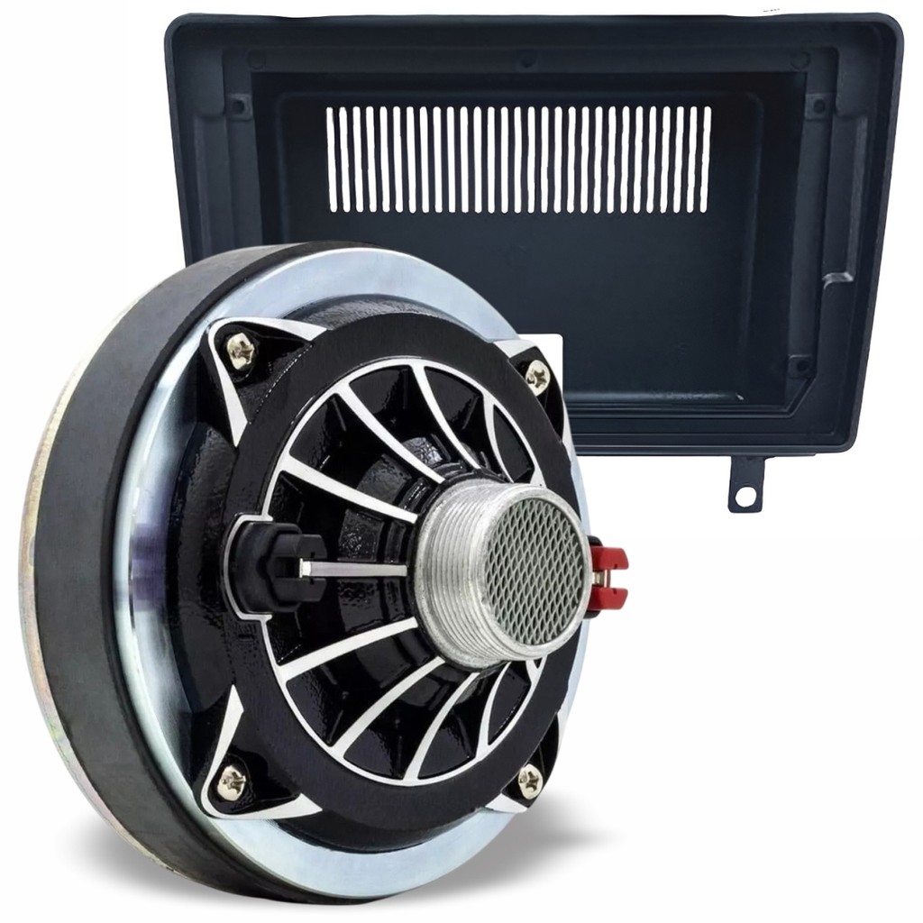 Kit Driver JBL D250 Trio 200W com Moldura Painel Fiamon 9 pol Corsa Hatch Sedan 2 Din