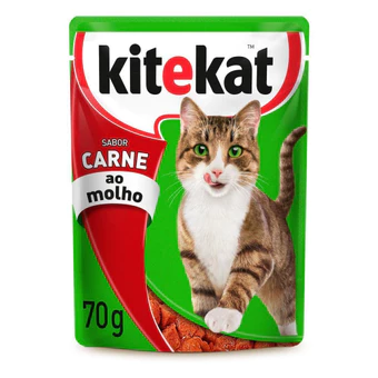 Ração Úmida Sachê Carne ao Molho para Gatos Adultos 70g Kitekat