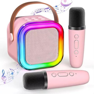 K12 Alto-falante Bluetooth Karaoke com Microfone, Luzes LED e Diversão para Toda a Família 2 Microfones em Oferta na Shopee
