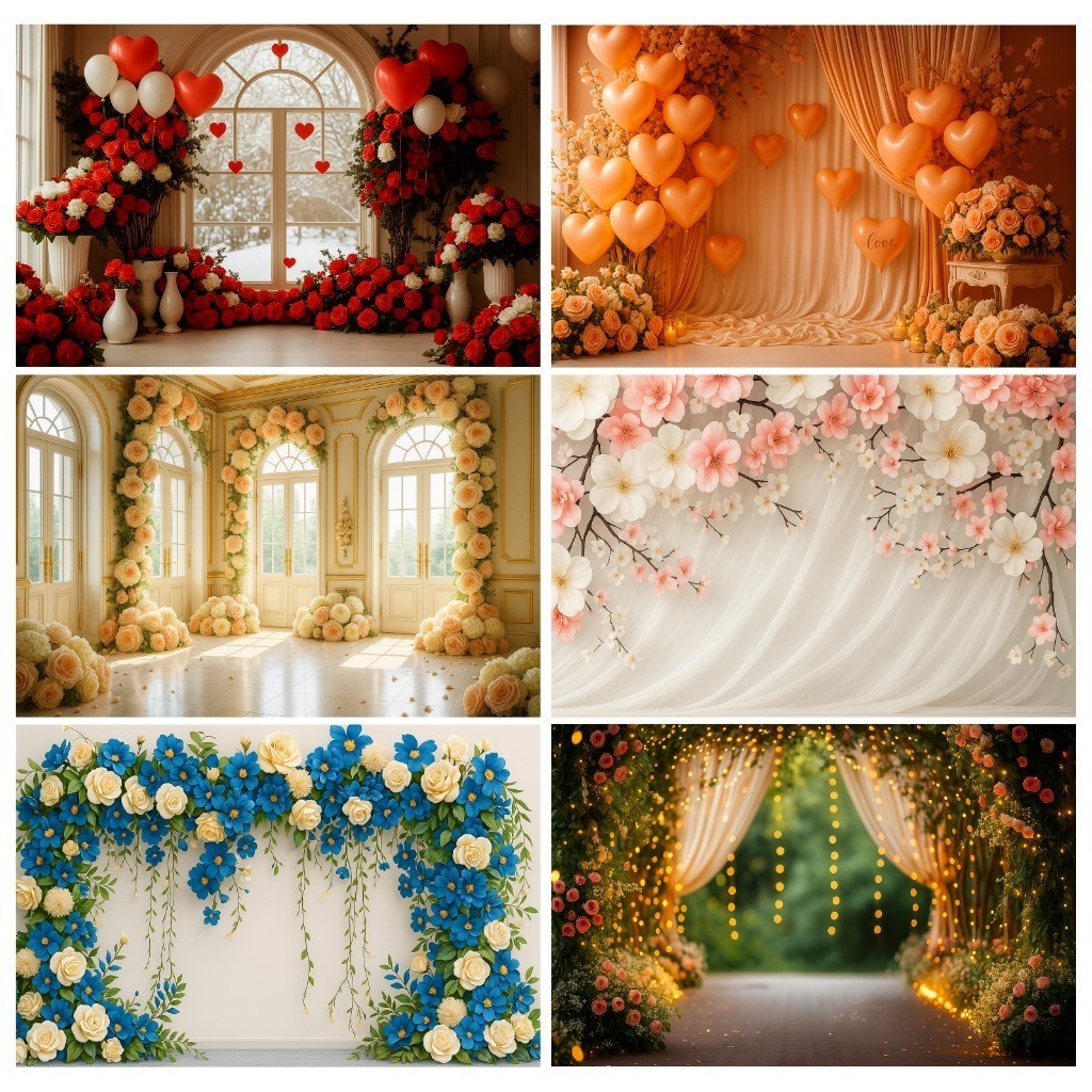 Fundo Fotográfico Tecido Sublimado 3D Floral Casamento Novos 2,20x1,50 em Oferta na Shopee