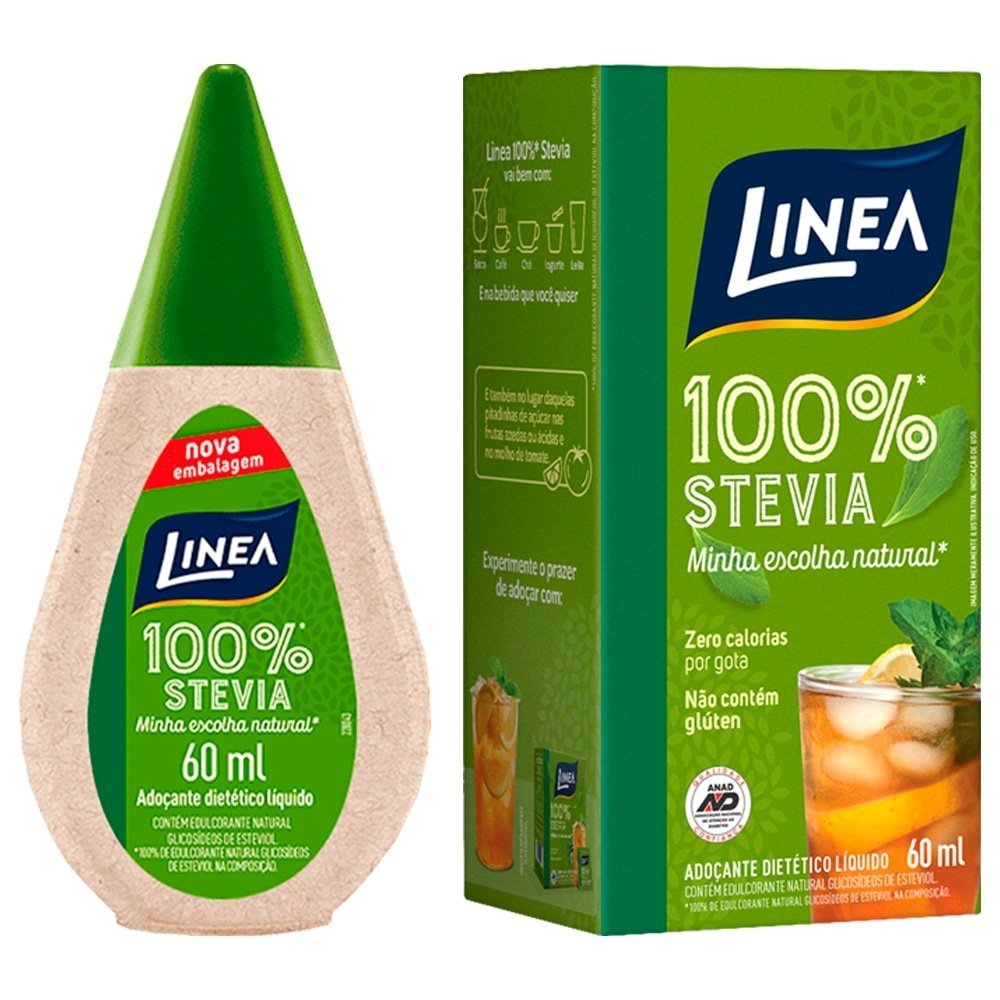 Adoçante Linea Stevia Líquido 60ml em Oferta na Shopee