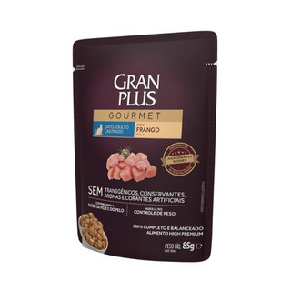 Ração Úmida Sachê GranPlus Gourmet Gatos Castrados Frango 85gr