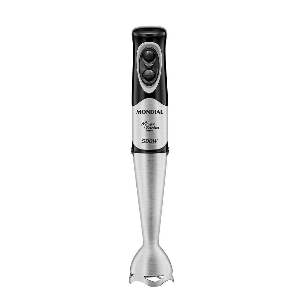 Mixer Turbo Inox Mondial Preto Inox 500W M-16-BI Mixer Turbo Inox Mondial 220V