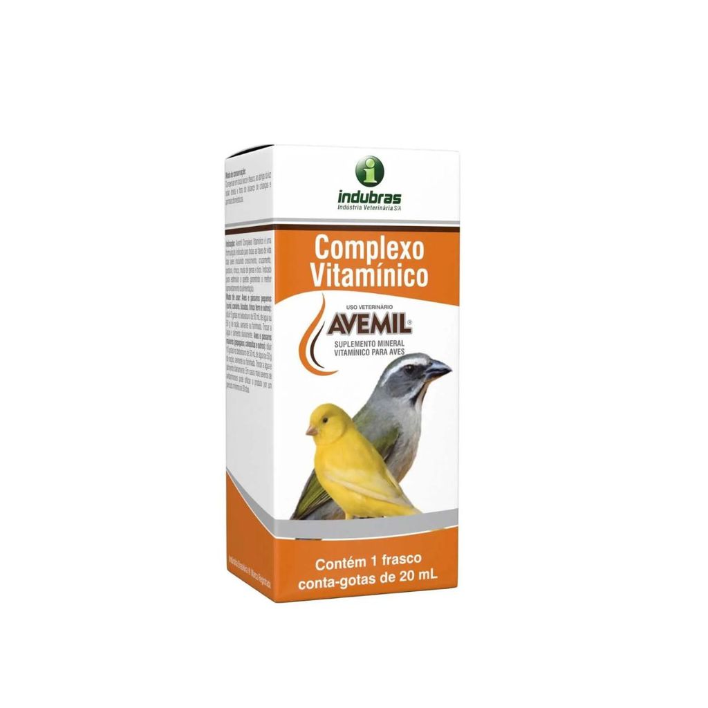 Avemil Complexo Vitamínico 20ml Suplemento Para Pássaros em Oferta na Shopee