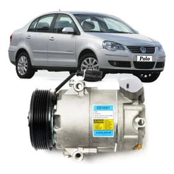 Compressor Ar Polo 1.6 2003 A 2011 Original Delphi Lacrado