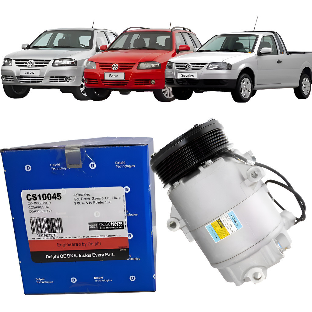 Compressor Ar Gol Ap 1.6/1.8 G3/g4 02 A 2009 Original Delphi Lacrado em Oferta na Shopee