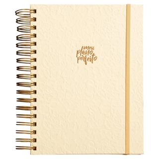 Meu Plano Perfeito | Planner Permanente | Capa Creme em Oferta na Shopee