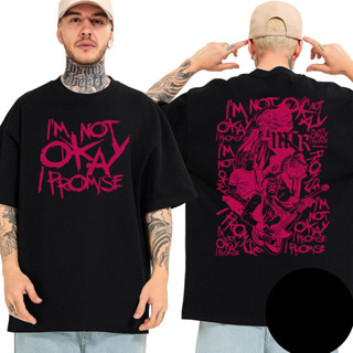 Camiseta Premium My Chemical Romance Not Okay Unissex Lançamento Emo Dark Goth Camisa 100% Algodão em Oferta na Shopee