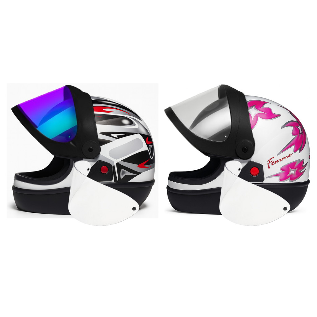 Capacete Moto Casal San Marino Branco C/ Viseira Espelhada