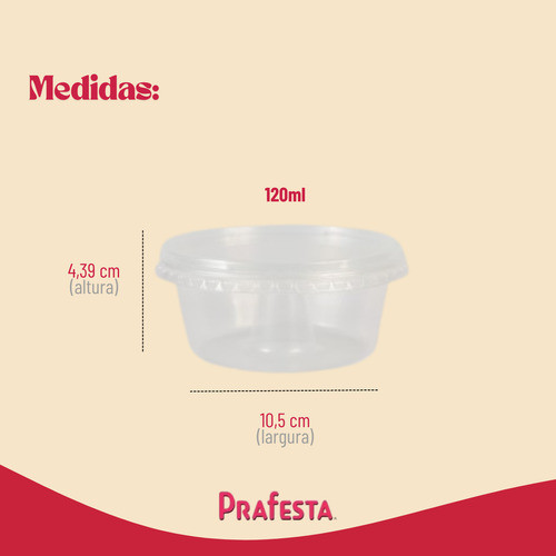 Formas Mini Pudim 120ml Forneável Com Tampa Caixa Com 144 Unidades Prafesta — imagem 2 de 2