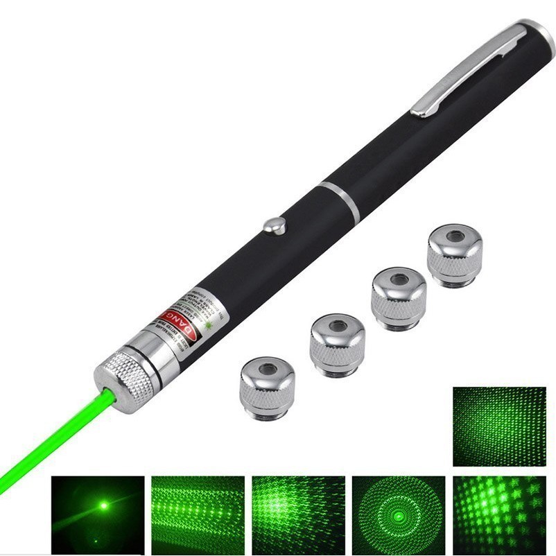 Power Green Laser Pointer Torch Foco ajustável 532NM caneta Lazer Caneta laser