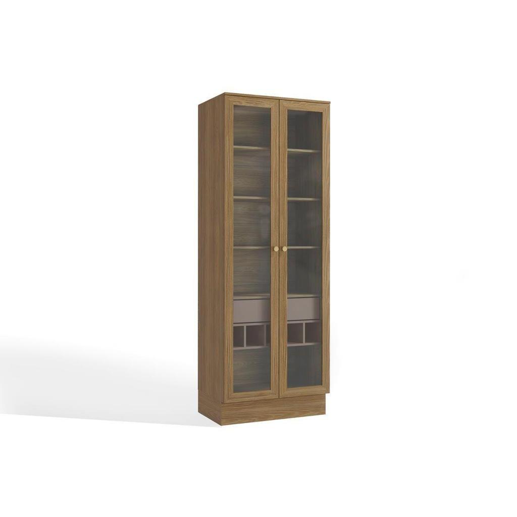 Módulo Cozinha Kappesberg Botanic Botanic M628 c/ 2 Portas de Vidro e 1 Gaveta 50cm Nogueira/Fendi - Kappesberg em Oferta na Shopee