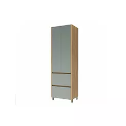 Paneleiro de Cozinha Rainha c/ 2 Portas e 2 Gavetas 70cm Nature/Verde - Nesher