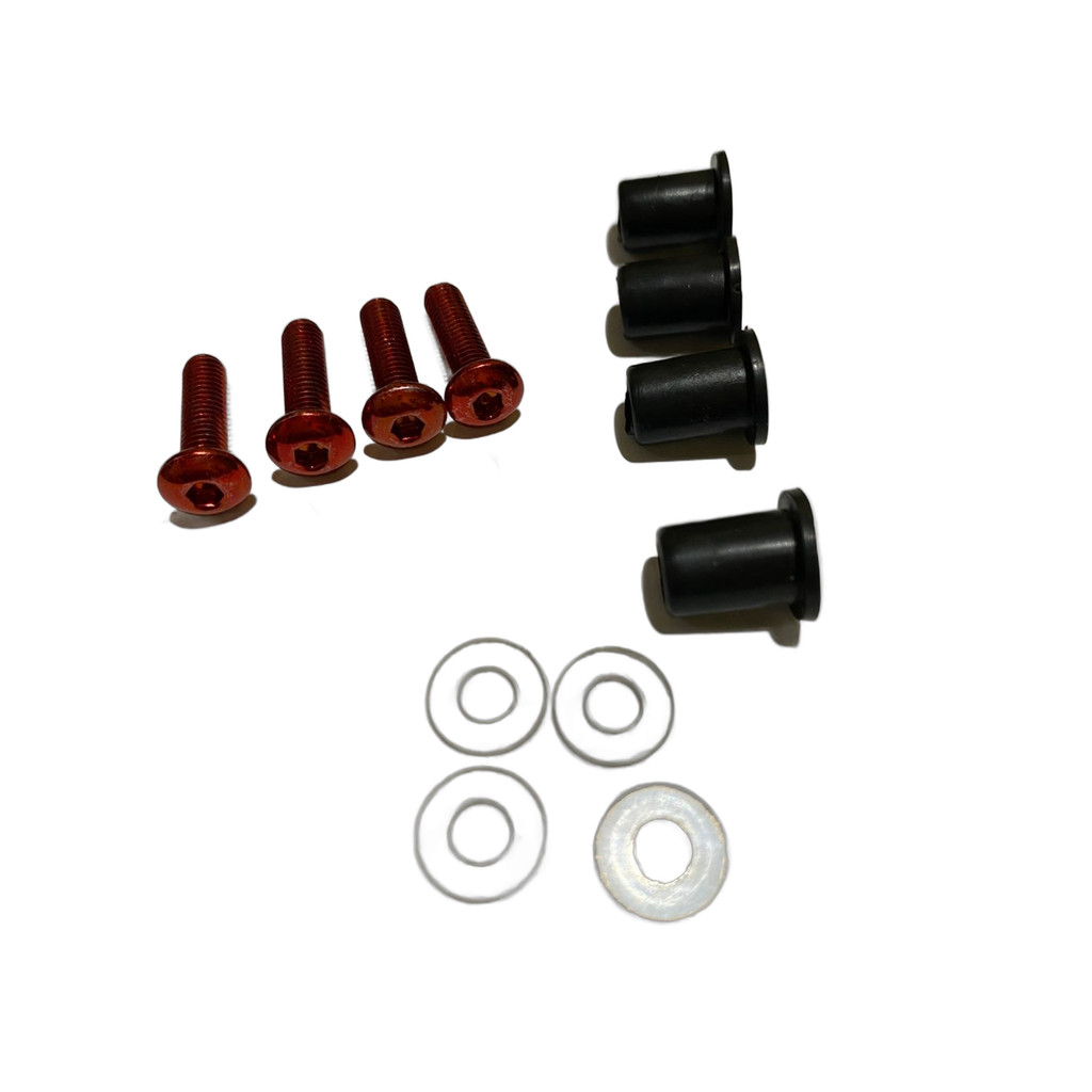 4 Parafusos Bolha Nmax PCX 160 CITYCOM CB Aço Com Buchas COR:VERMELHO