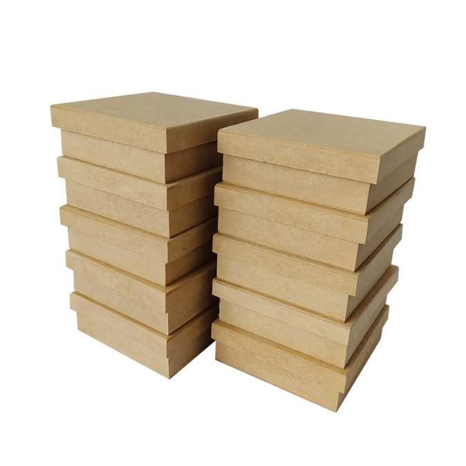 Kit 10 Caixas MDF Cru 20x20x5 Lembrancinha Padrinho Casamento Artesanato