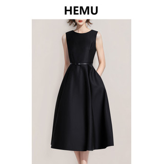 Hepburn estilo vestido feminino verão francês sem mangas regata vestido Super lindo pequeno vestido preto High-End senti