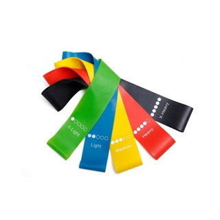 Kit 5 Faixas Elástica Treino de Ginastica Pilates e Fisioterapia Treino Em Casa em Oferta na Shopee