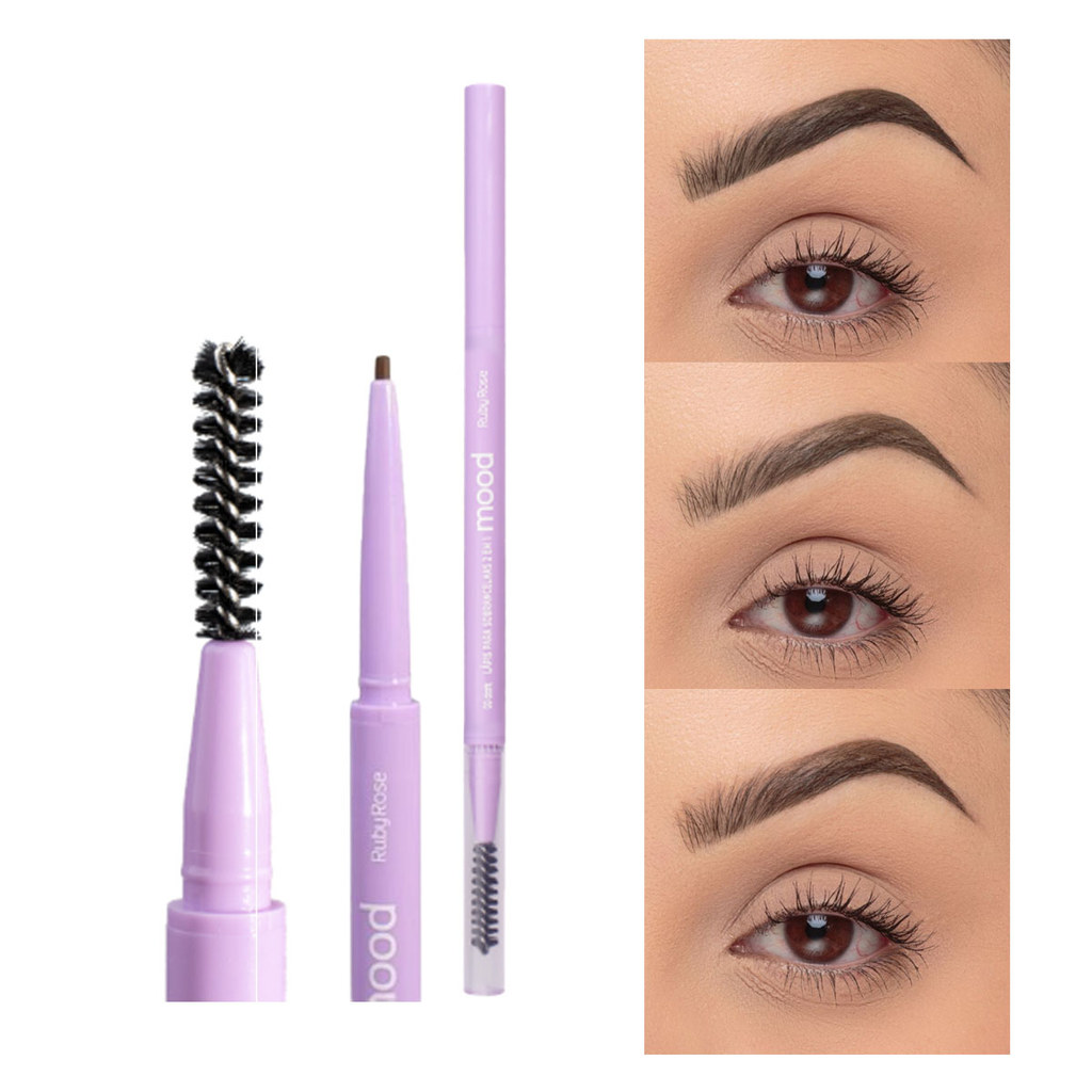 Lapis de Sobrancelhas 2x1 Ruby Rose Feels Mood Hb521 em Oferta na Shopee