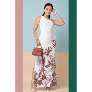 Vestido Longo Feminino com Alça Regulável e Fenda Estilo Praia Chic Praia