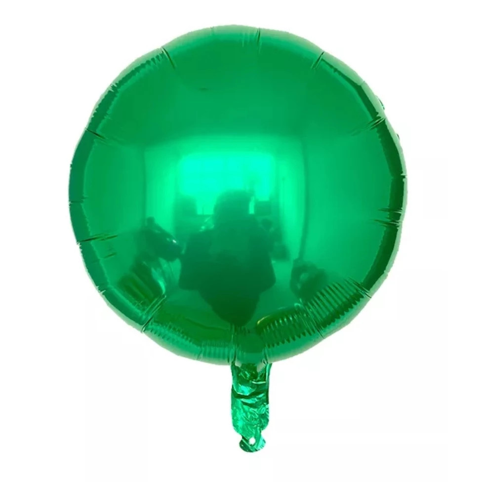 Kit 10 Balão Metalizado Redondo Bola Verde 45cm 18 Polegadas Festa Decoração em Oferta na Shopee