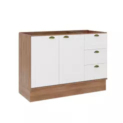 Balcão Bella 120cm 2 Portas e 3 Gavetas Carraro