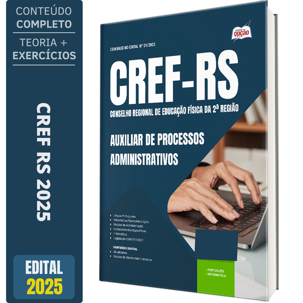 Apostila CREF RS 2025 - Auxiliar de Processos Administrativos