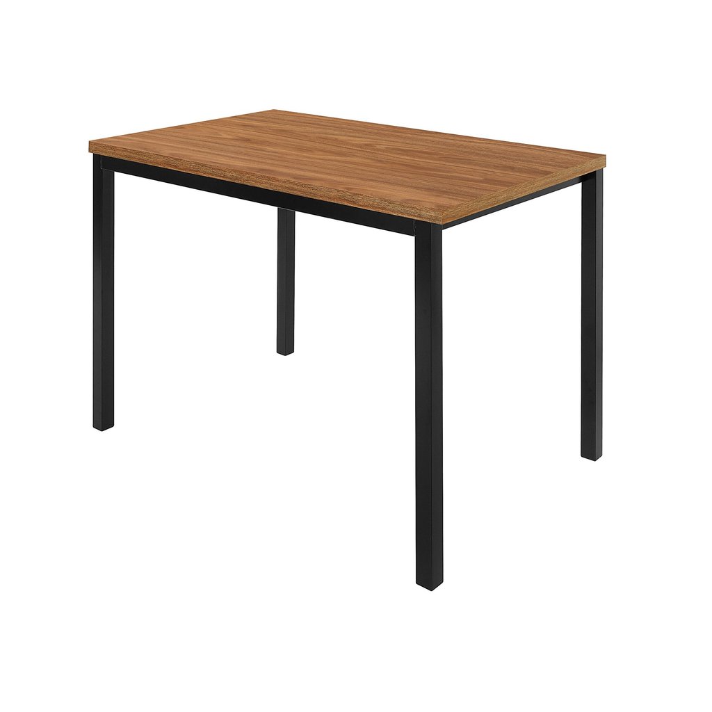 Conjunto Karina Flex 1,10m Tampo Laminado com 4 Cadeiras Preto Fosco/Caramelo/Amêndoa