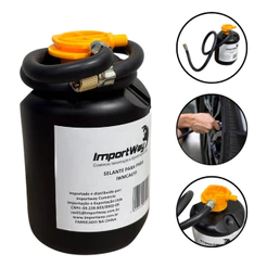 Selante De Pneu Automotivo 450mL Reparo De Emergência Que Veda Furos Rapidamente