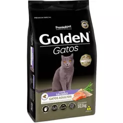 Ração Premier Golden Gatos Adultos Sabor Salmão - 10.1 Kg