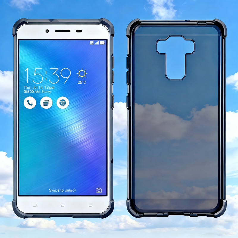 Para ASUS ZenFone 3 Max ZC553KL X00DDB X00DDA X00DD Capa De Gelatina Preta Translúcida De Silicone Macio Transparente De