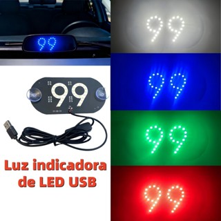Luz indicadora do motorista, painel iluminado no para-brisa e luz indicadora de LED USB do veículo em Oferta na Shopee