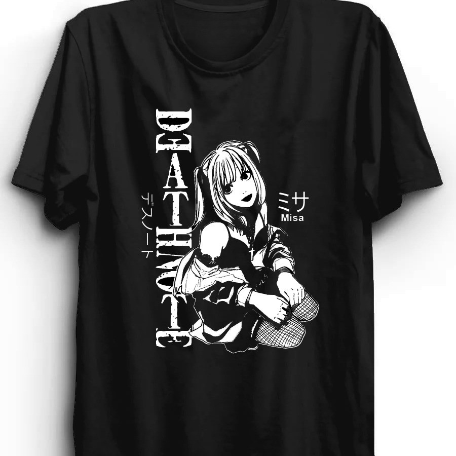 [Camiseta Premium em Algodão Puro]GXG Camiseta Anime Manga Death Note Misa 100% algodão em Oferta na Shopee