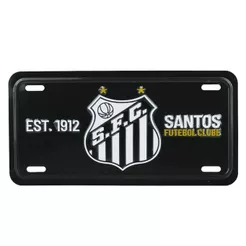Enfeite Metal Placa Carro 15x30cm - Santos