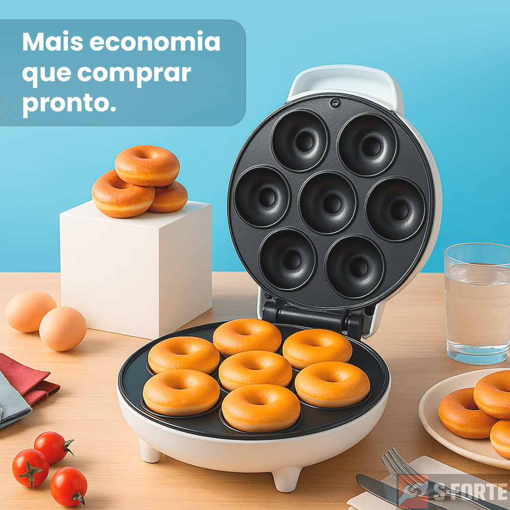 Mini Máquina De Fazer Donuts Rosquinhas 7 Furos 110v Eletrodomésticos Rapidez