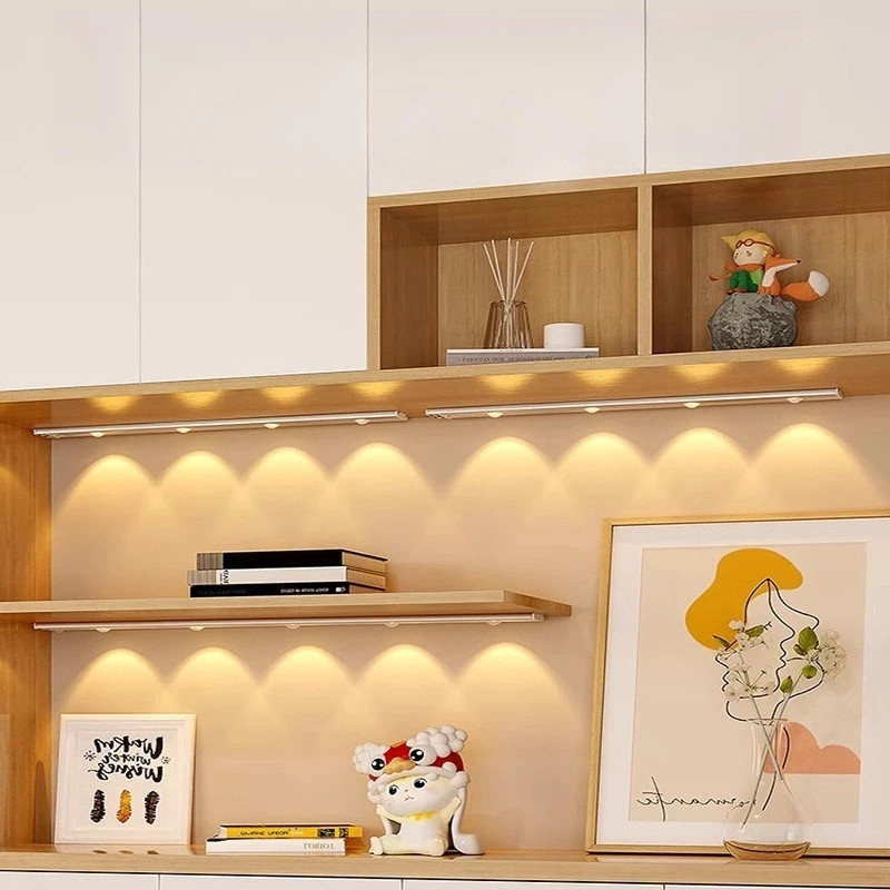 3 Cores Regulável Led Luminária USB Recarregável Lâmpada Sensor De Movimento Luz para cozinha e Sala em Oferta na Shopee